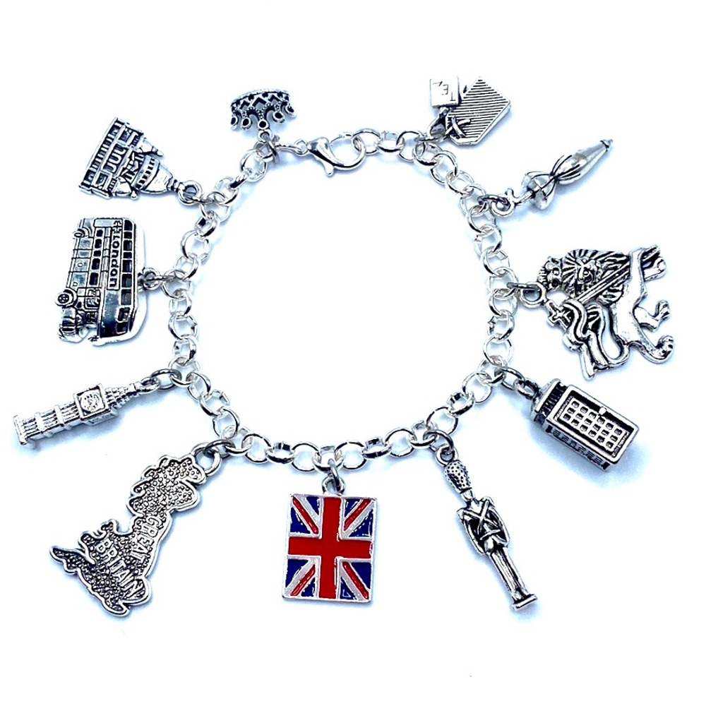 England Charm Bracelet London Great Britain UK British